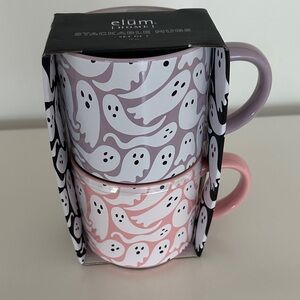 Ghostly Stackable Mugs - Lavender and Blush